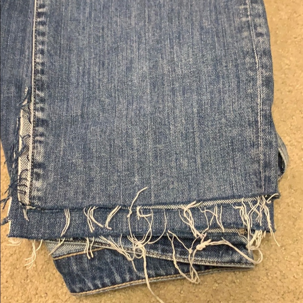 Wife leg crop 5 button fly jeans
